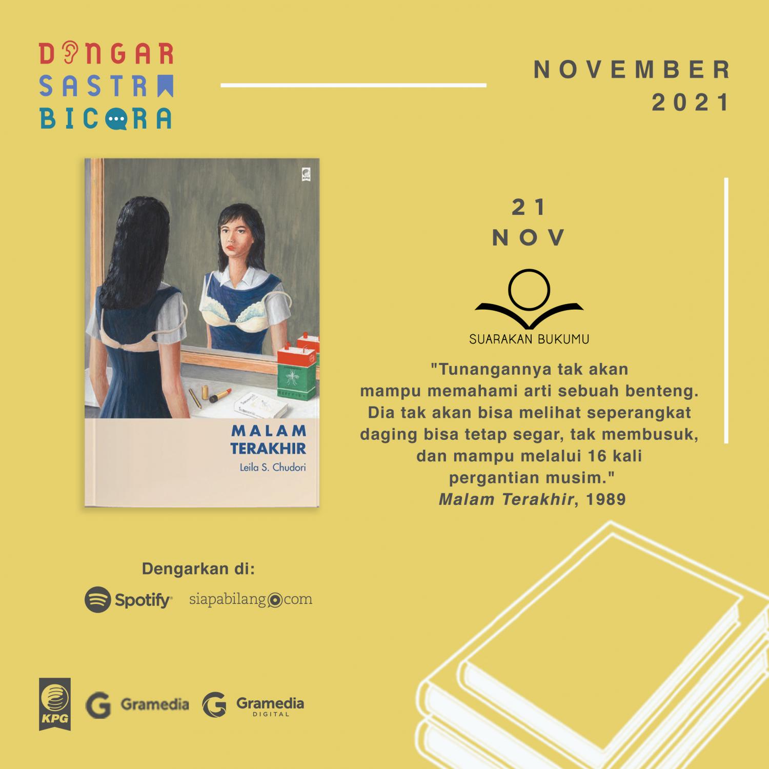 Bahas Buku Malam Terakhir oleh Podcast Sahabat Buku