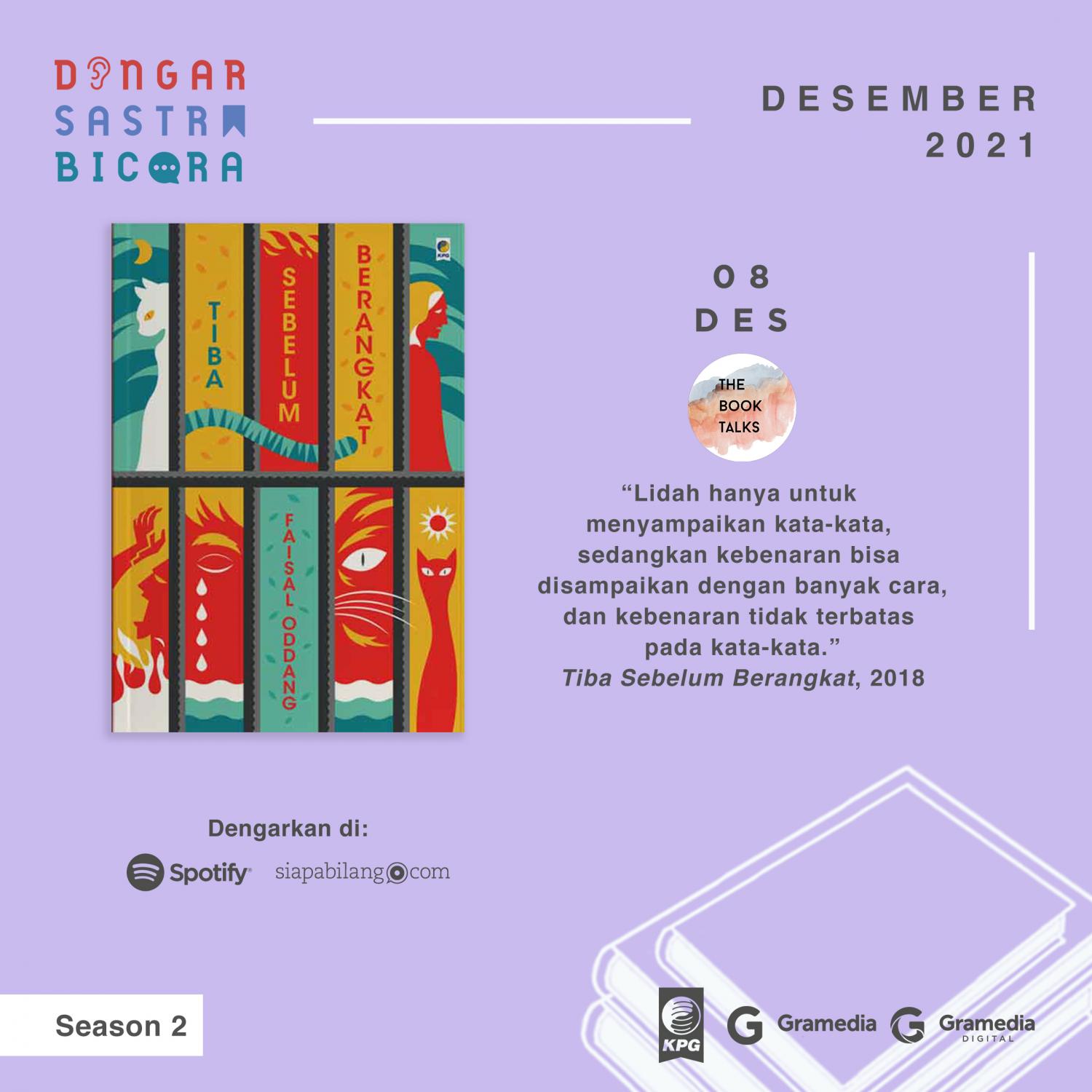 Bahas Buku Tiba Sebelum Berangkat oleh Podcast The Book Talks